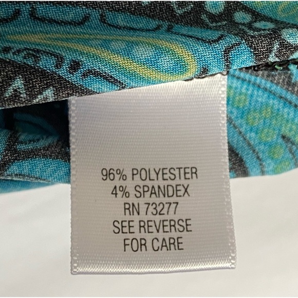 Vintage/Retro APT.9 Sz-LP Paisley Top-Deep Riveted Neckline, Waist Ties, In VGUC - Picture 15 of 16